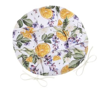 Sedák DITA kulatý prošívaný - pomeranč - průměr 40 cm