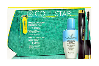 Collistar Design řasenka Design 11 ml + odličovač na oči a rty Gentle Two-Phase 50 ml + kosmetická taška