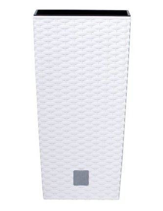 Prosperplast Květináč RATO SQUARE + vklad bílý 29 cm