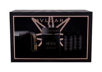 Bvlgari Man In Black parfémovaná voda 100 ml + balzám po holení 75 ml + sprchový gel 75 ml + kosmetická taška