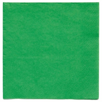 Papírové ubrousky Zelené, 33 x 33 cm, 20 ks - Amscan