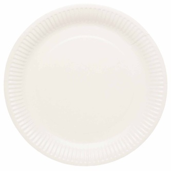 Papírové talíře Bílé, 23 cm - 8 ks - Amscan