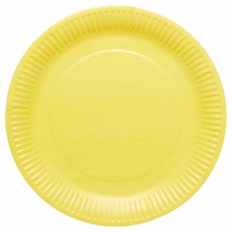Papírové talíře Žluté, 23 cm - 8 ks - Amscan