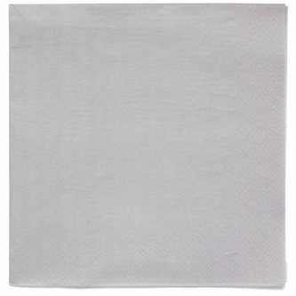 Papírové ubrousky Stříbrné, 33 x 33 cm, 20 ks - Amscan