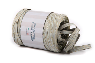 Stuha poly rafie vintage 68181 5mm x 200m - 20 šedá