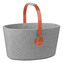 Milovaný košík LIEBLINGSKORB šedý s lososově oranžovou