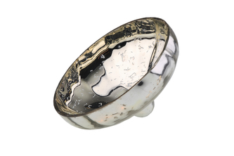 Svícen skleněný plovoucí 9,5 cm rolnické stříbro