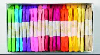 Stuha rafie matná 6802 smotek 5mm x 3m 50ks/bal - mix 10 barev