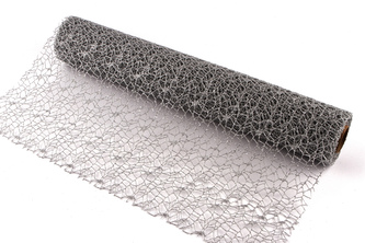 Big spider glitter 50cm x 4,6m 22 STŘÍBRNÁ