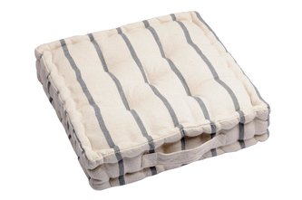 Sedací polštář na zem SAINT TROPEZ béžová/šedá 45x45 cm France