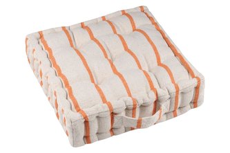 Sedací polštář na zem SAINT TROPEZ béžová/korálová 45x45 cm France