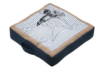 Sedací polštář na zem CAMARET modrá 45x45 cm France