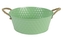 Plechový kyblík s uchy Sannah L zelený 30x30x11,5 cm