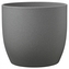 Keramický květináč Basel matný 19 cm tmavě šedý efekt kámen