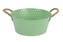 Plechový kyblík s uchy Sannah M zelený 25x25x11 cm