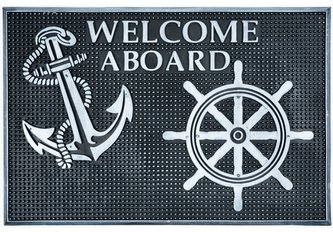 Gumová rohožka - předložka FASHION SCRAPER II. černá/stříbrná 40x60 cm MultiDecor