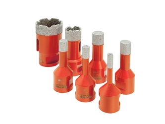 EXTOL PREMIUM sada 7ks vykružovacích diamantových korunek, O 6-8-10-12-14-20-35mm, závit M14