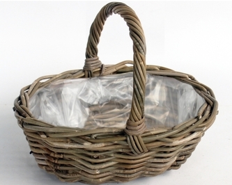 Proutěný koš s uchem Kubu 14x36x28 cm