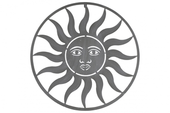 Nástěnná dekorace Slunce šedé 61,5x1 cm
