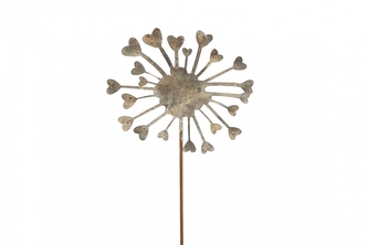 Kovový zápich květina Jenai champagne 72 cm