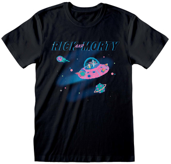 Pánské tričko Rick And Morty: In Space (XL) černá bavlna