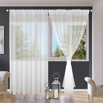 Dekorační voálová záclona s řasící páskou JULIA bílá 200x250 cm MyBestHome  (cena za 1 kus)