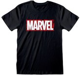Pánské tričko Marvel: Logo (S) černá bavlna