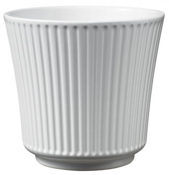 Keramický květináč Delphi lesklý 20 cm bílý