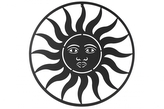Nástěnná dekorace Slunce černé 61,5x1 cm