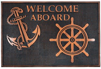 Gumová rohožka - předložka FASHION SCRAPER II. černá/měděná 40x60 cm MultiDecor