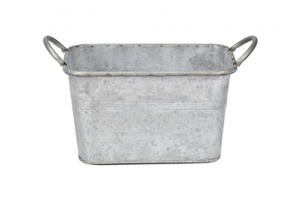 Obal na květiny Dori stříbrný 21x23x33 cm