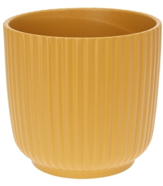 Kameninový květináč žlutý 12,5x13,5 cm