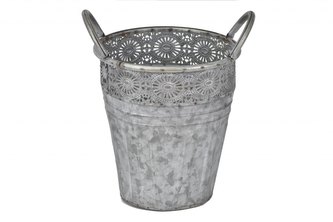 Obal na květiny Faty stříbrný 20x19 cm