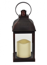 LED lucerna Bery hnědá 28x9x9 cm