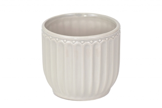 Keramický květináč Rustikal šedý 12,5x13 cm