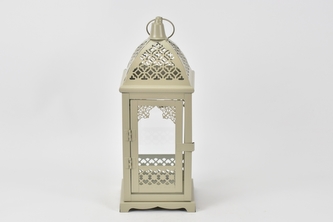 Kovová lucerna šedá 31x11x11 cm