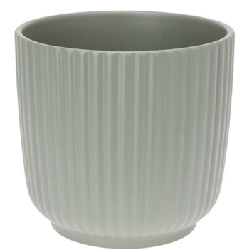 Kameninový květináč zelený 12,5x13,5 cm