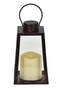 LED lucerna Glory hnědá 23x9x9 cm
