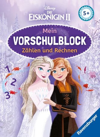 Disney Die Eiskönigin 2 Mein Vorschulblock Zählen und Rechnen - Konzentration, Erstes Rechnen, Rätseln für Kinder ab 5 Jahren -