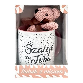 Kubek z misiem Szaleję za Tobą