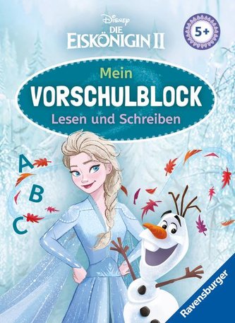 Disney Die Eiskönigin 2 Mein Vorschulblock Lesen und Schreiben - Konzentration, Erstes Lesen und Schreiben und Rätseln ab 5 Jahr