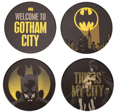 Set 4 keramických tácků pod sklenice DC Comics|Batman: Gotham City (10 x 10 cm)