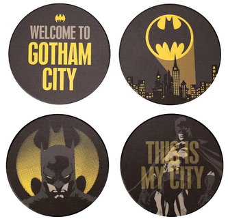 Set 4 keramických tácků pod sklenice DC Comics|Batman: Gotham City (10 x 10 cm)