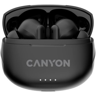 CANYON TWS-8 BT sluchátka s mikrofonem, BT V5.3 JL 6976D4, pouzdro 470mAh+40mAh až 32h, černá CANYON TWS-8 BT sluchátka s mikrofonem, BT V5.3 JL 6976D4, pouzdro 470mAh+40mAh až 32h, černá