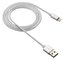 CANYON nabíjecí kabel Lightning MFI-3, opletený, Apple certifikát, délka 1m, perleťově bílá