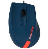 Myš "CM-11", modrá-oranžová, drátová, optická, USB, CANYON CNE-CMS11BR