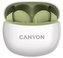 Sluchátka "TWS-5", zelená, TWS bezdrátové, Bluetooth 5.3, CANYON CNS-TWS5GR