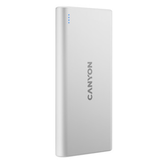 CANYON powerbanka PB-106W,10000mAh Li-poly,Input 5V/2A (Micro-USB/USB-C),Output 5V/2.1A (2xUSB-A),bílá CANYON powerbanka PB-106W,10000mAh Li-poly,Input 5V/2A (Micro-USB/USB-C),Output 5V/2.1A (2xUSB-A),bílá