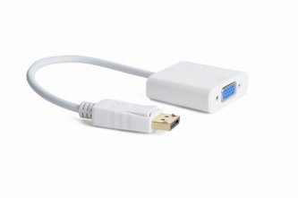 Gembird adaptér DisplayPort (M) na VGA (F), 0.15 m kabel, bílý
