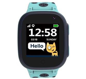 CANYON smart hodinky Sandy KW-34 BLUE/GREY,1.44", Nano SIM, SOS tlačítko, GPS+LBS, kamera, volání, perimetr